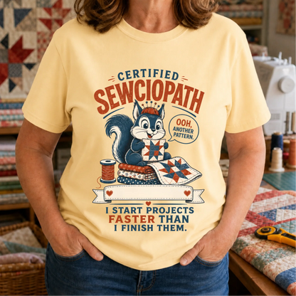 Personalized Name Certified Sewciopath T-Shirt