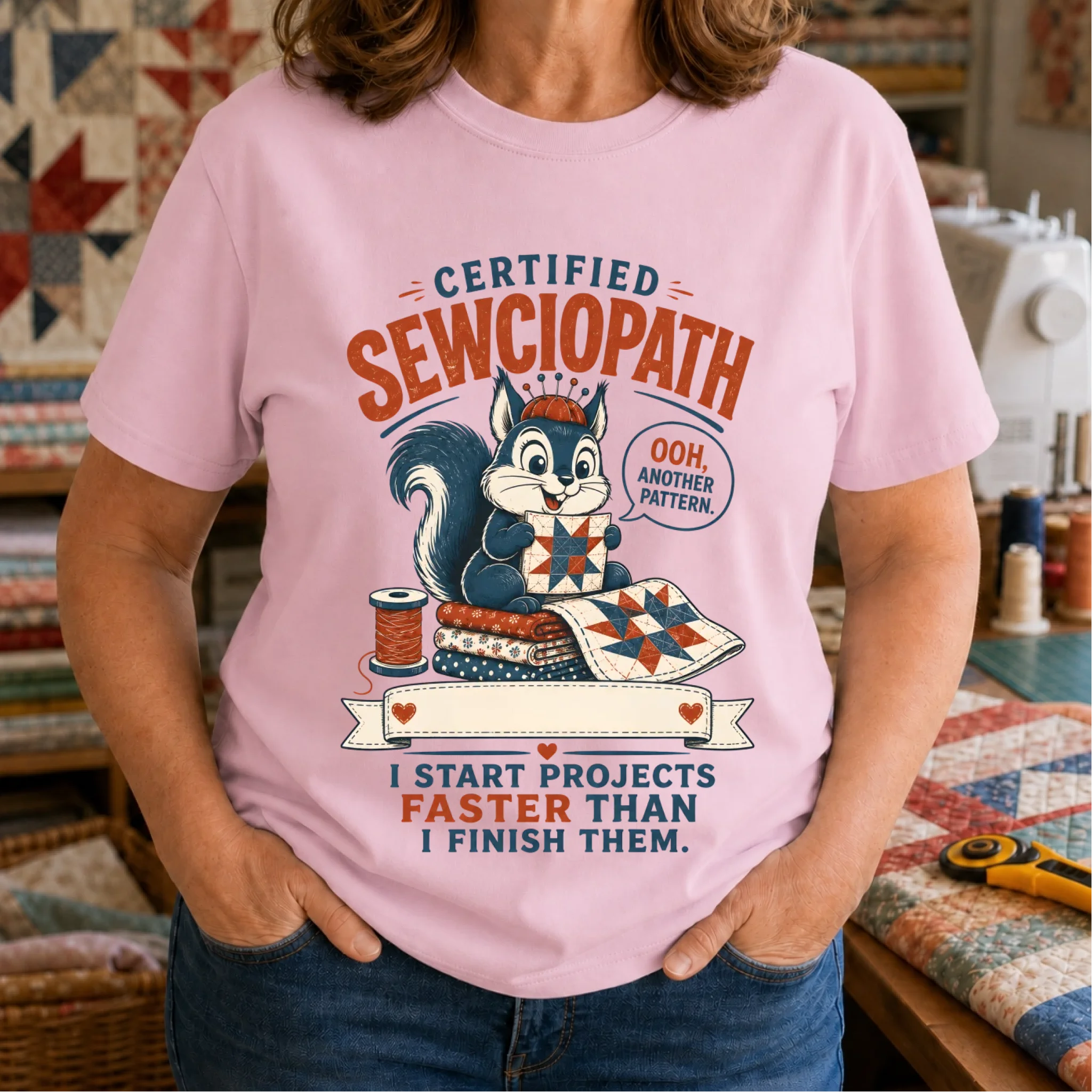 Personalized Name Certified Sewciopath T-Shirt