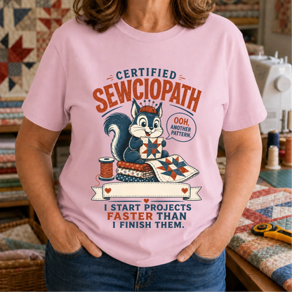 Personalized Name Certified Sewciopath T-Shirt