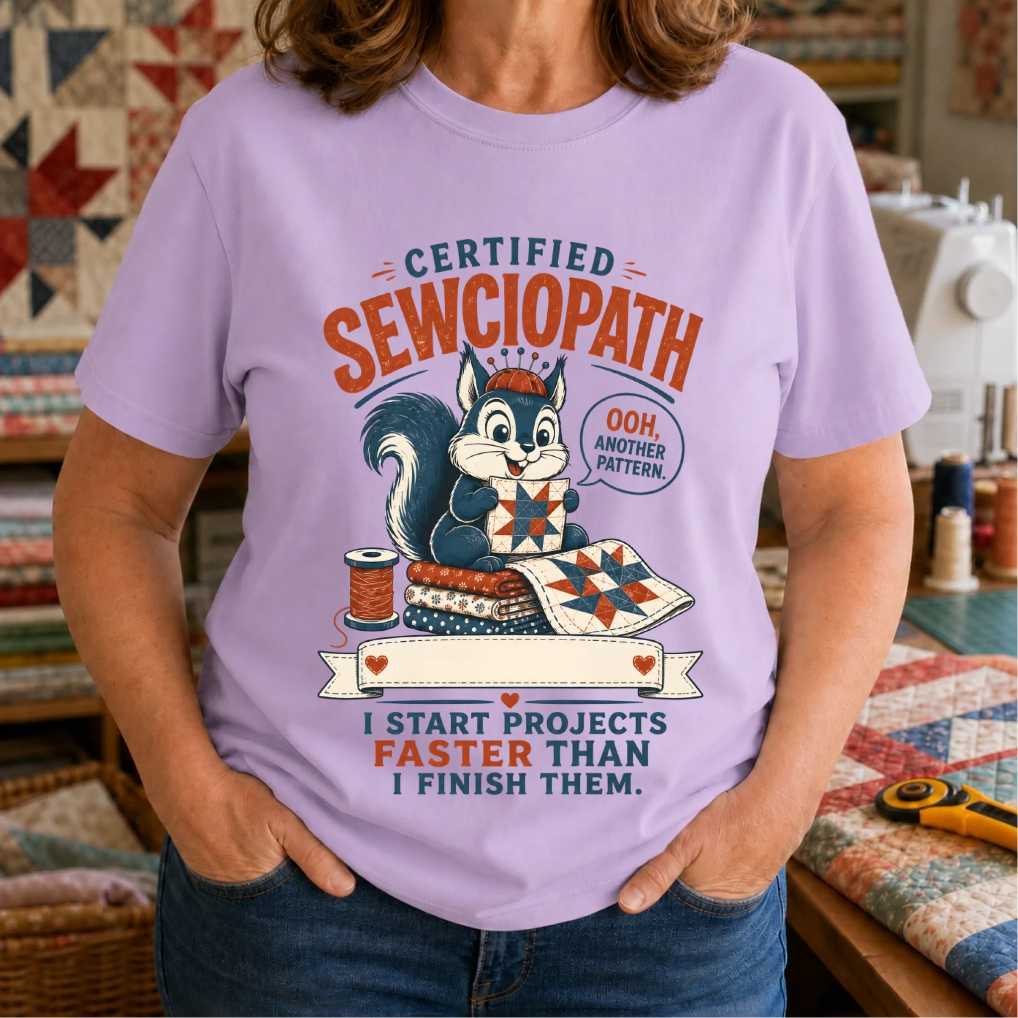 Personalized Name Certified Sewciopath T-Shirt