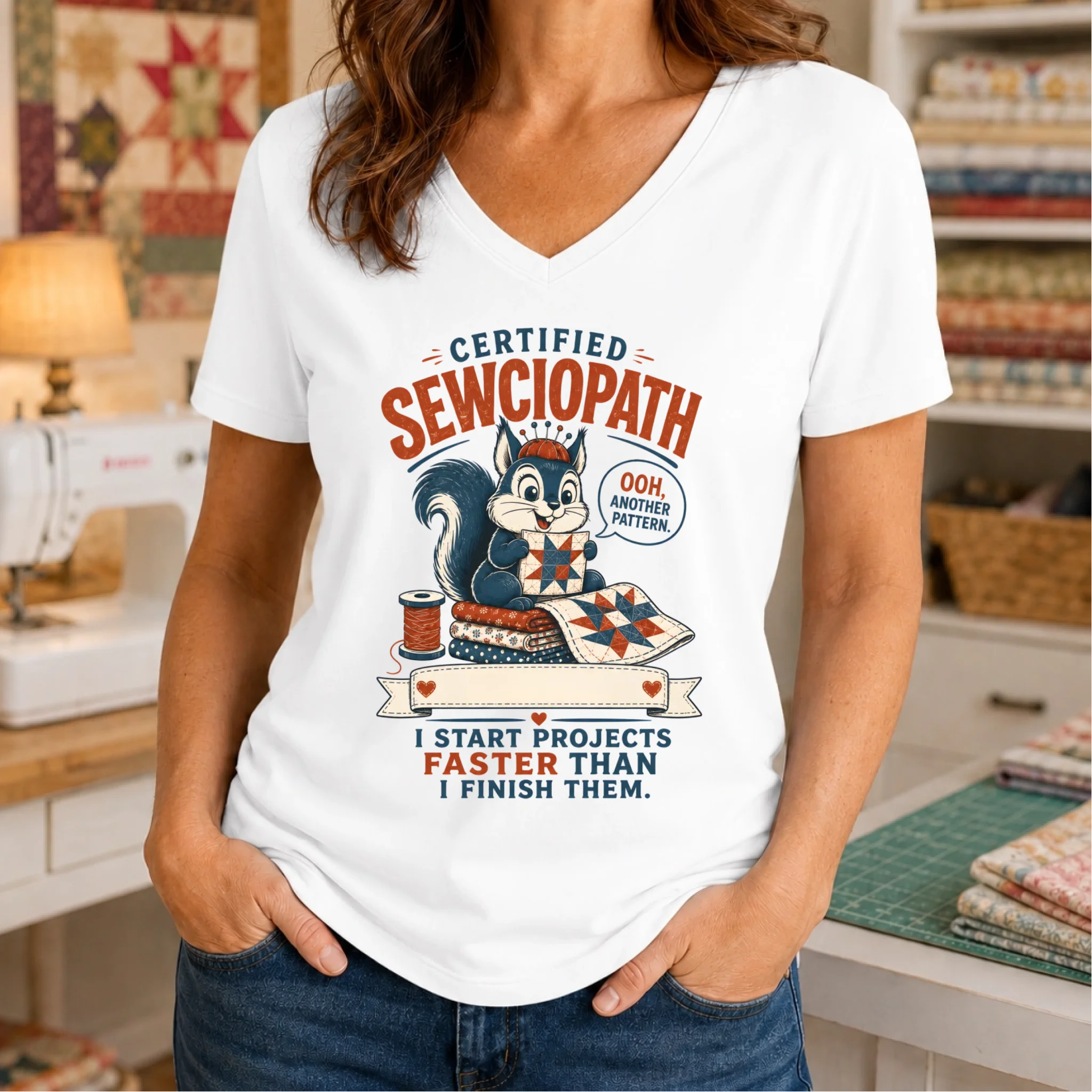 Personalized Name Certified Sewciopath T-Shirt