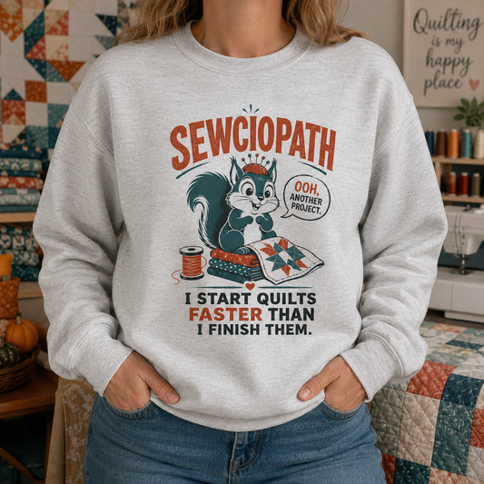 Sewciopath Quilts Faster Sweatshirt