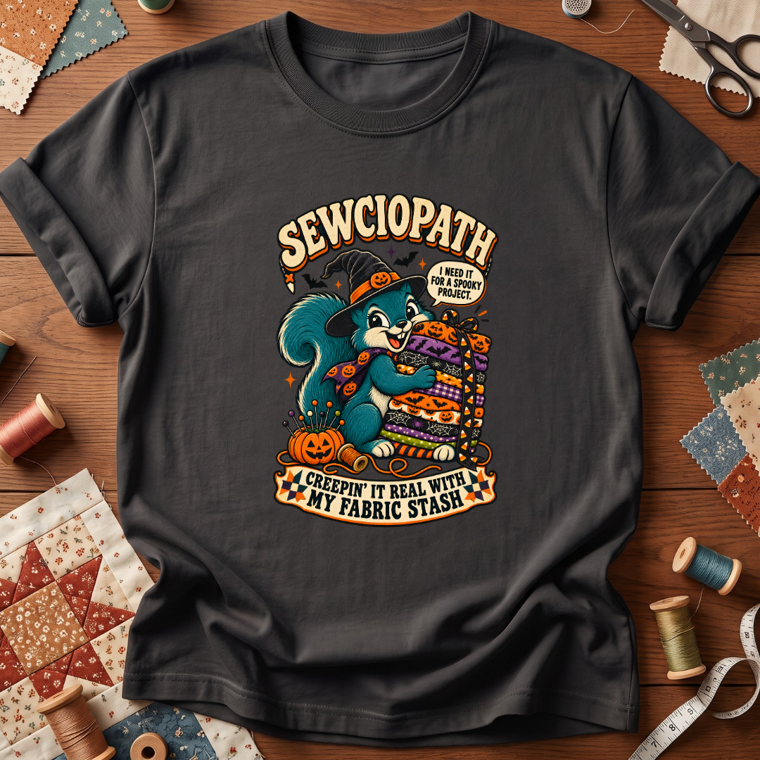 Fabric Hoarder Spooky Halloween T-Shirt