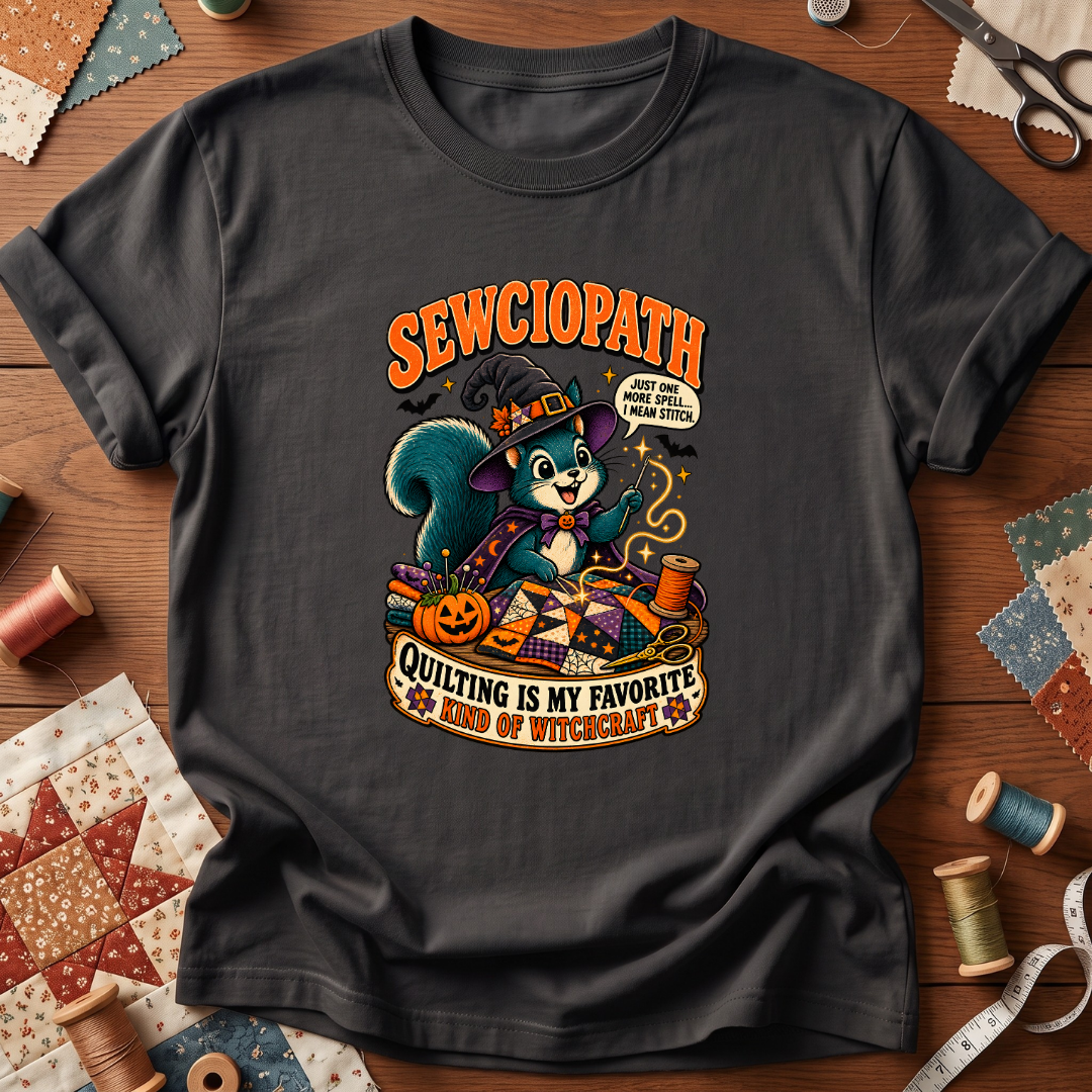 Quilt Witch Halloween T-Shirt