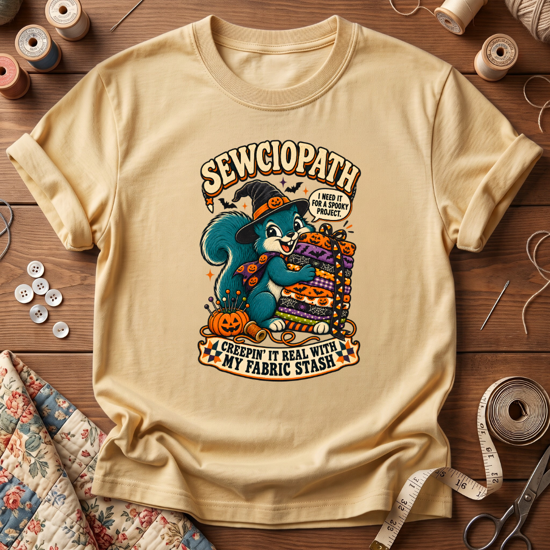 Fabric Hoarder Spooky Halloween T-Shirt
