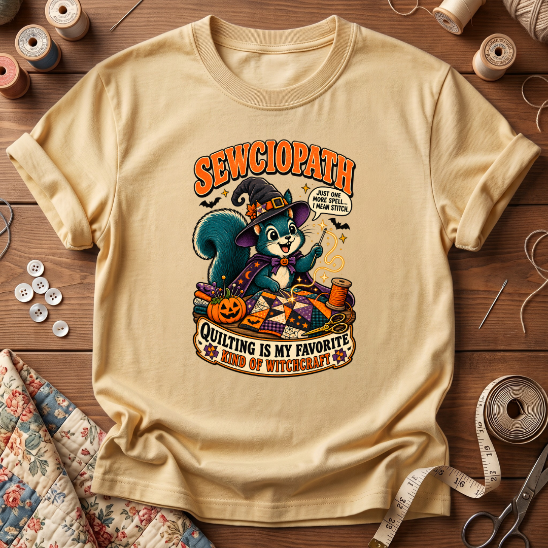 Quilt Witch Halloween T-Shirt