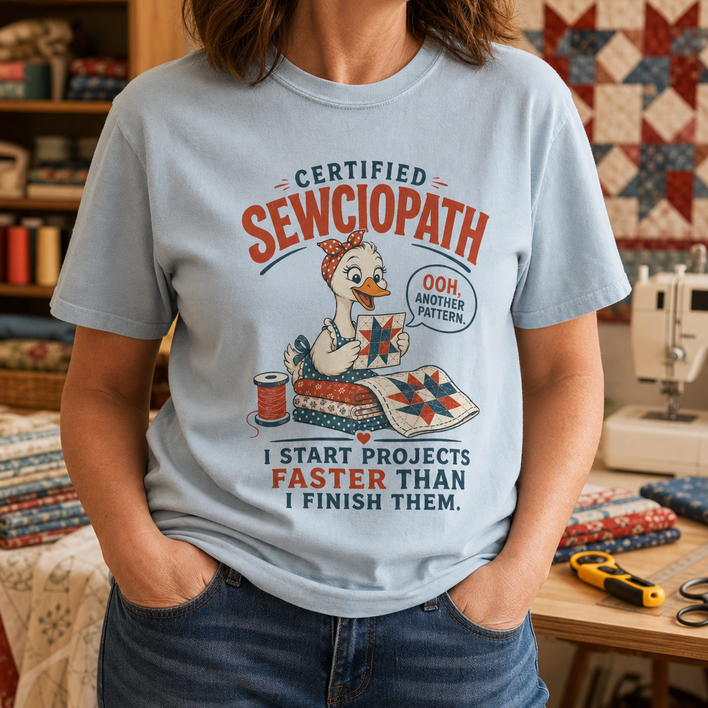 Certified Sewciopath Funny Goose T-Shirt