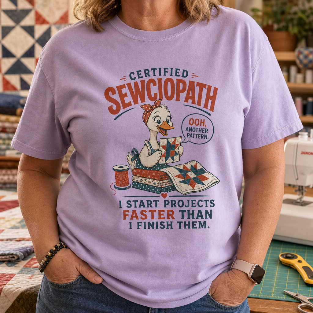 Certified Sewciopath Funny Goose T-Shirt