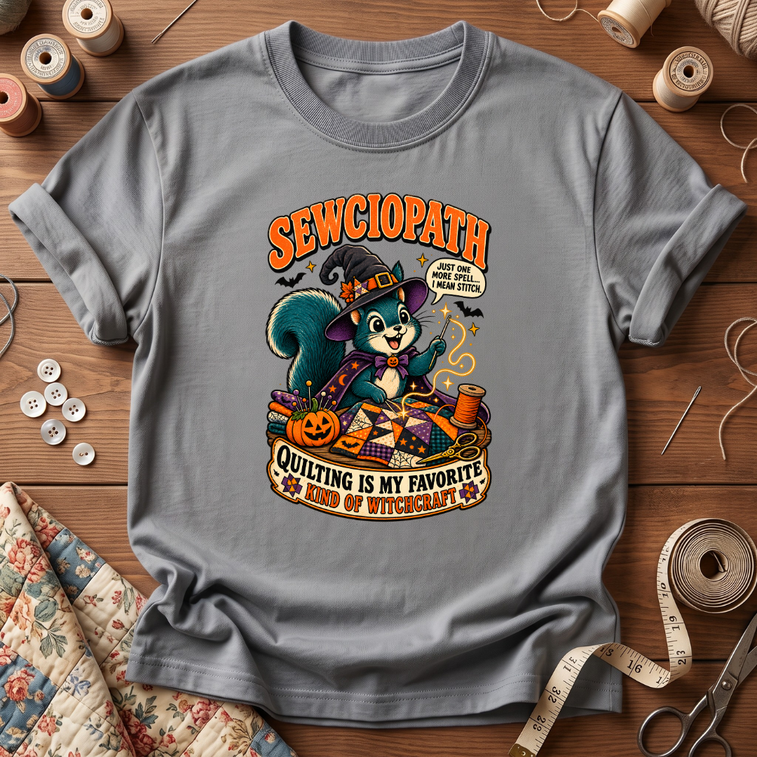 Quilt Witch Halloween T-Shirt