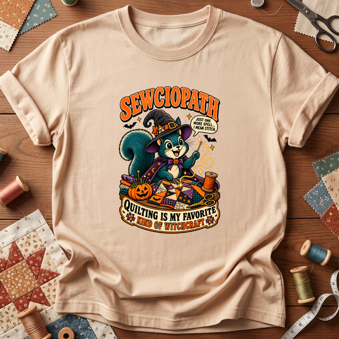 Quilt Witch Halloween T-Shirt
