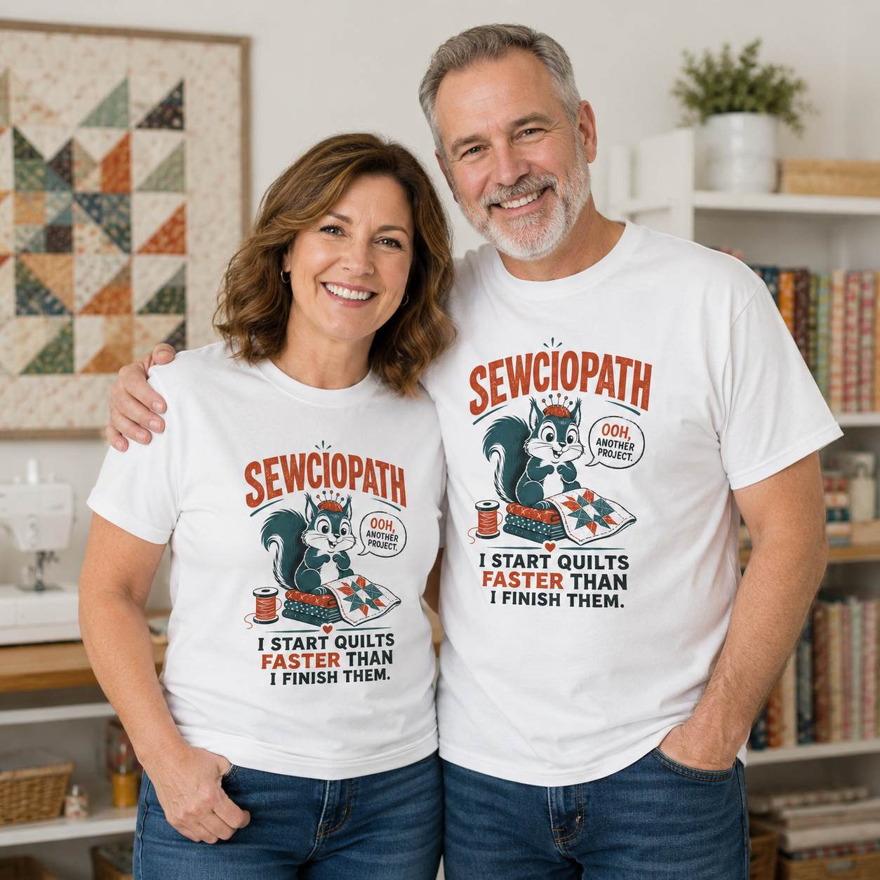 Sewciopath Quilts Faster Than Finish T-Shirt
