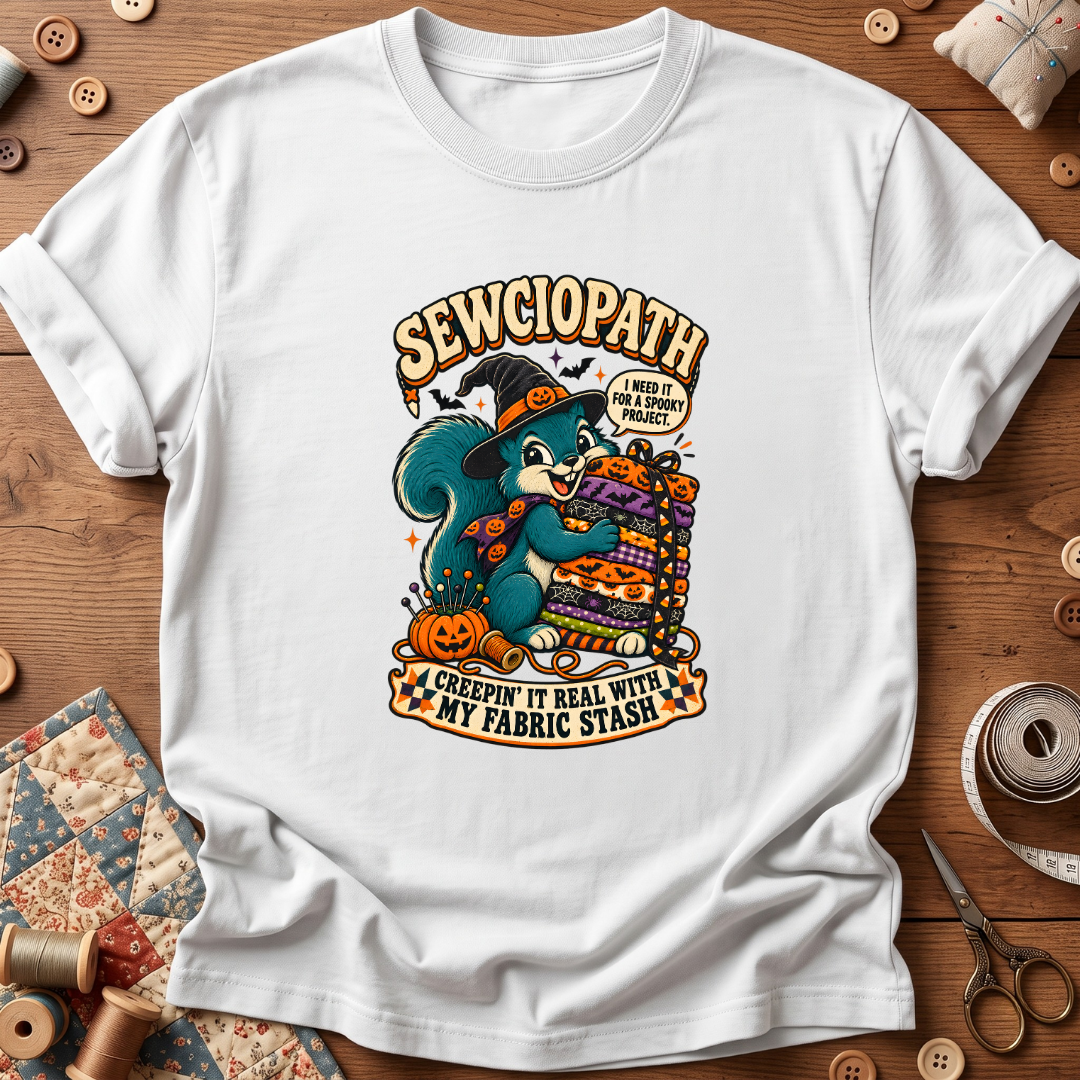 Fabric Hoarder Spooky Halloween T-Shirt