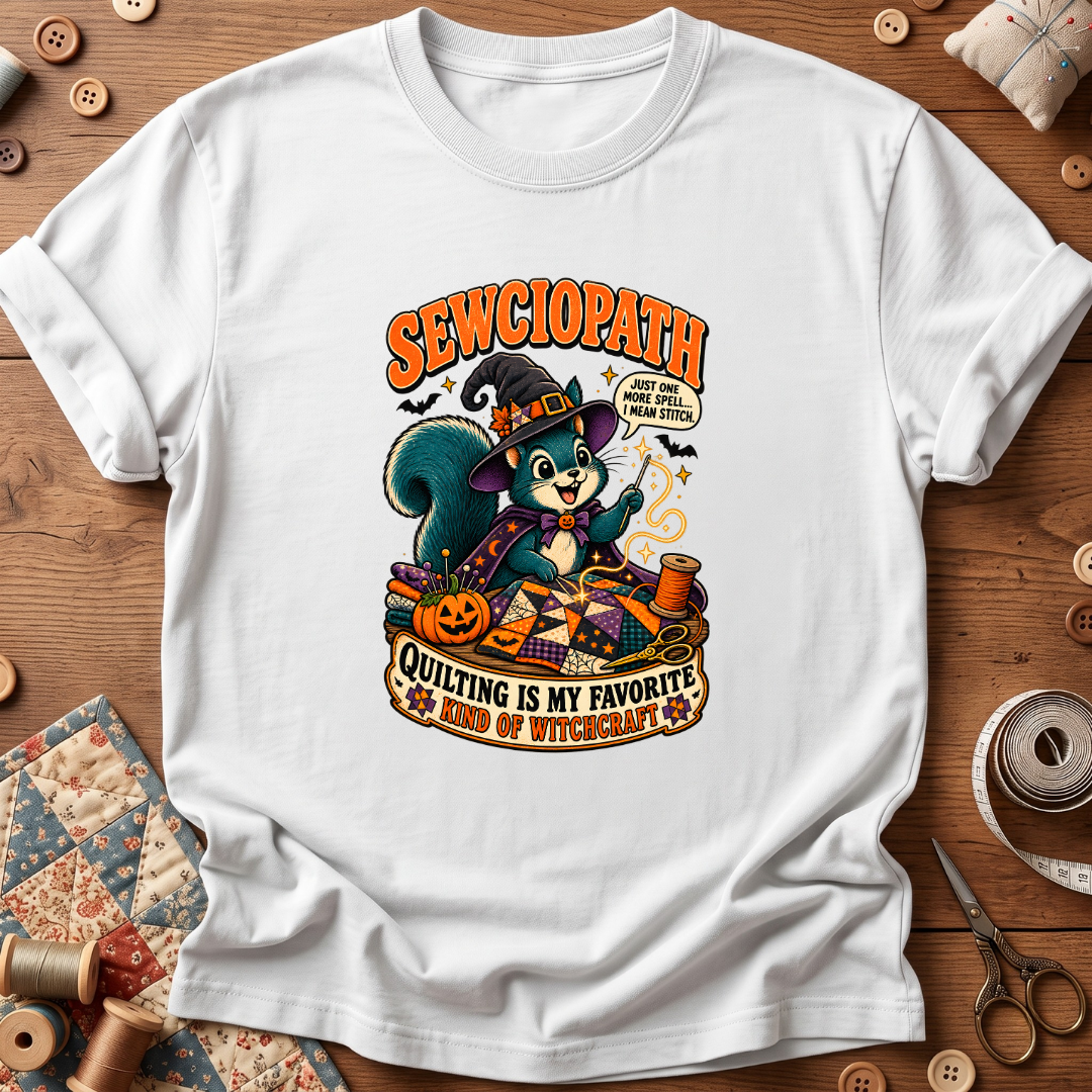 Quilt Witch Halloween T-Shirt