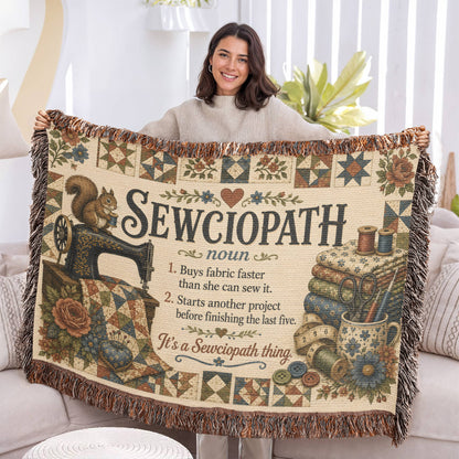 Sewciopath Meaning Heirloom Woven Blanket