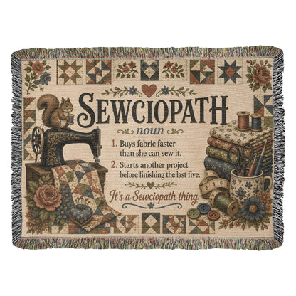 Sewciopath Meaning Heirloom Woven Blanket