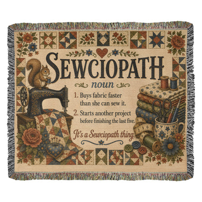 Sewciopath Meaning Heirloom Woven Blanket