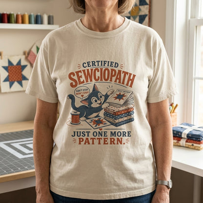 Certified Sewciopath Cat T-Shirt