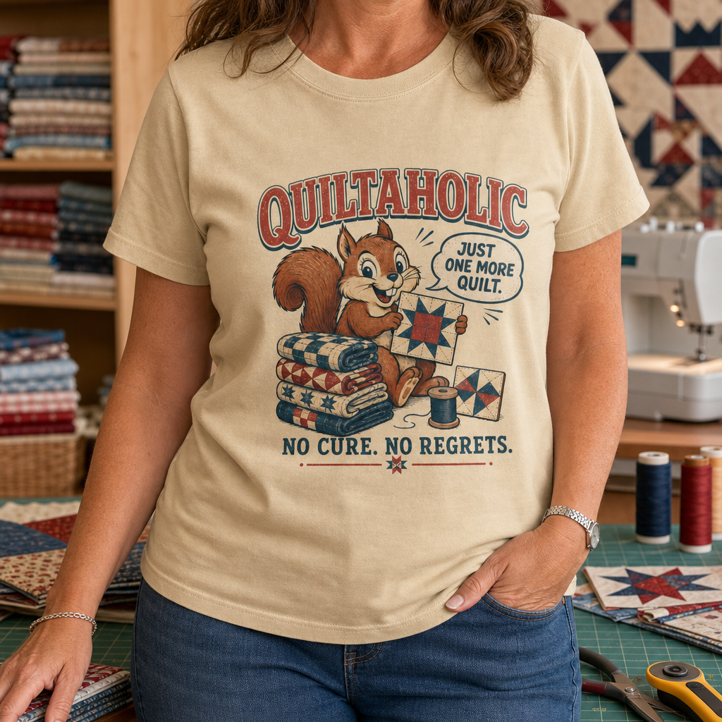 Quiltaholic Squirrel T-Shirt