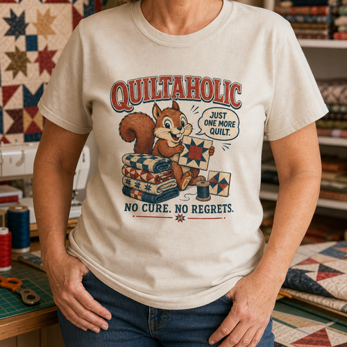 Quiltaholic Squirrel T-Shirt